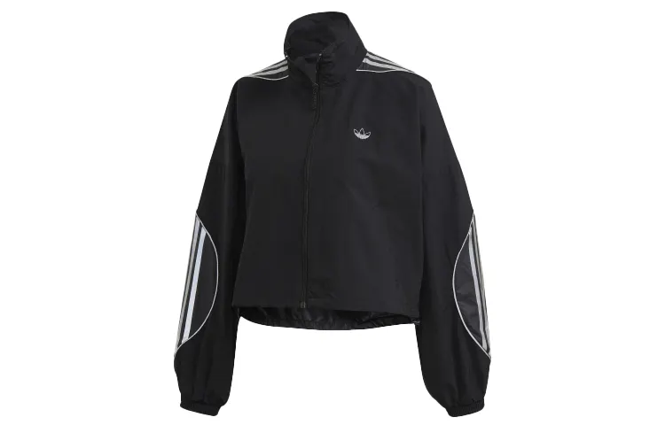 Adidas Originals Jackets Women's Black Stand Collar Moderate Other