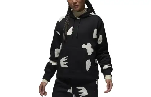 Jordan Sweatshirts Women's Black Hooded Moderate Regular
