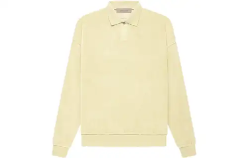Fear Of God Essentials Velour Long Sleeve Polo 'Canary'