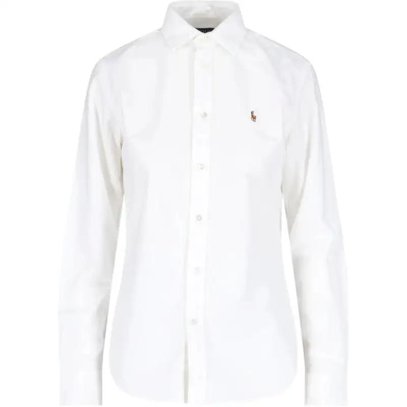 Polo Ralph Lauren White shirt, logo embroidery service