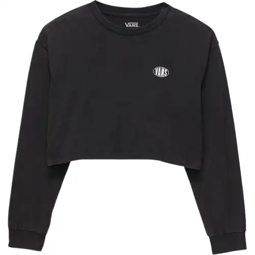 Vans Drop Shoulder Sleeve T Shirt Women's Black