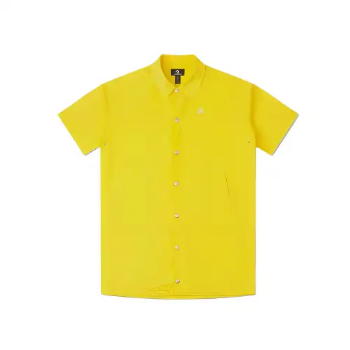 Converse Shirts Women's Yellow Pointed Collar Moderate Workwear