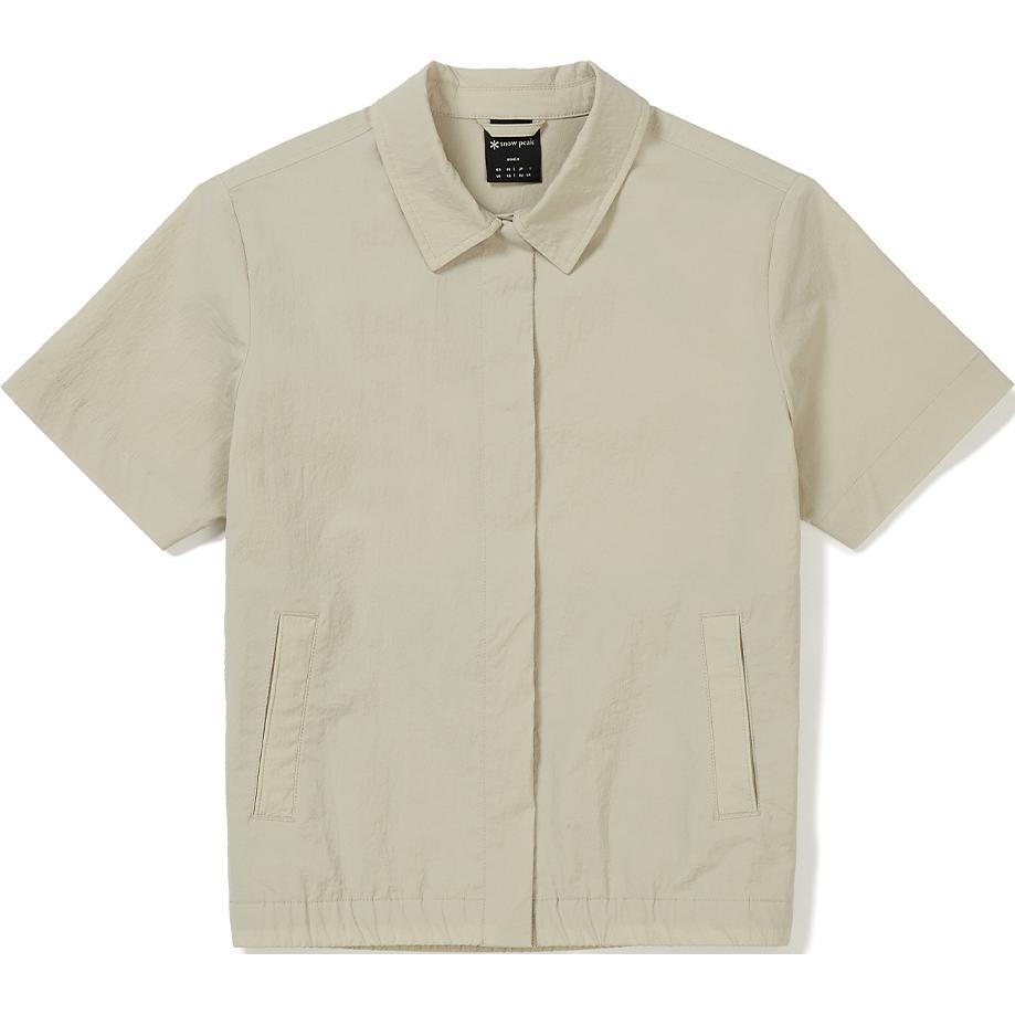 Snow peak root casual sports solid color simple soft and comfortable short-sleeved shirt women's style