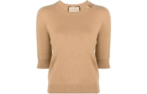 GUCCI Knitwear Women's Beige Crew Neck Moderate Other