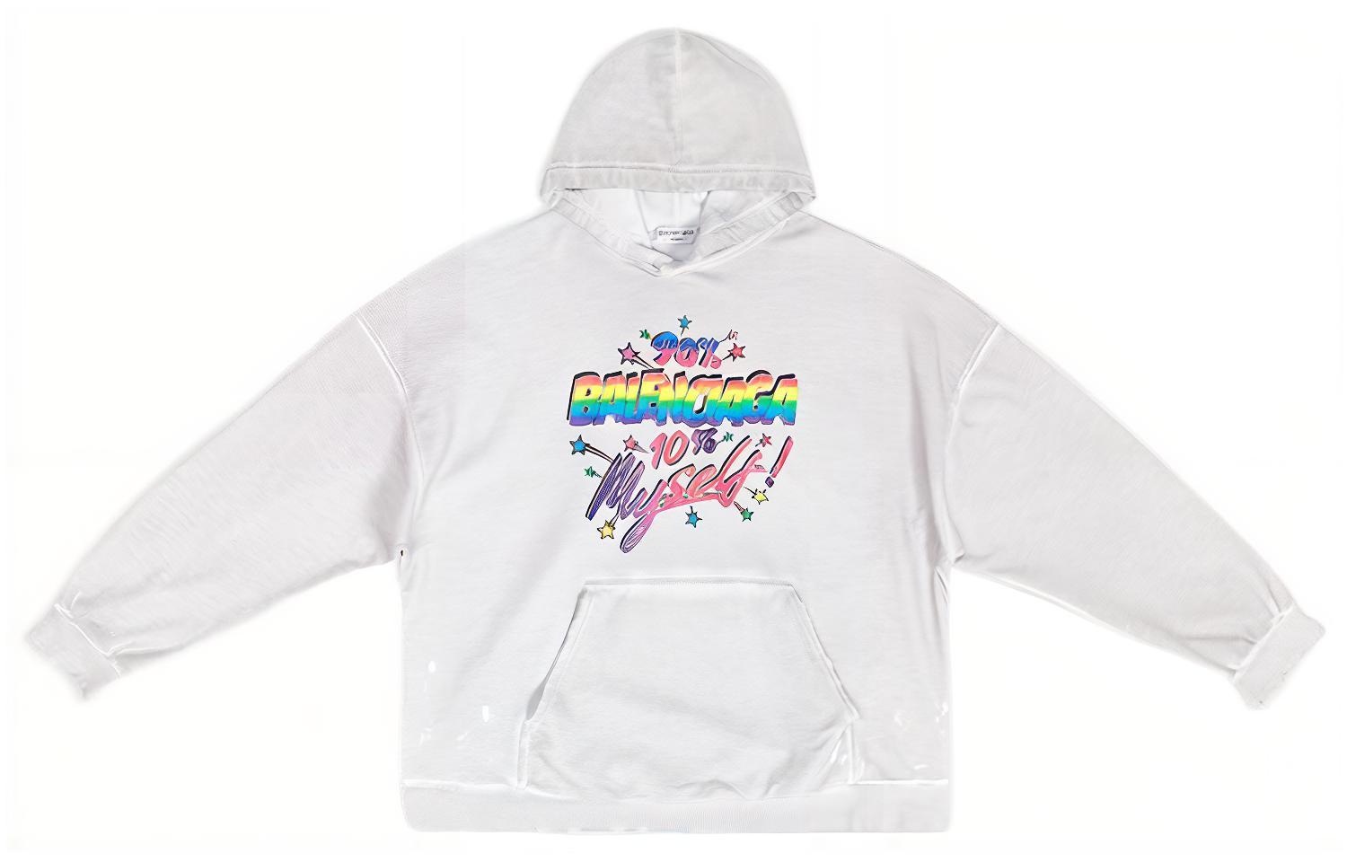 Balenciaga Graphic Printed Long Sleeved Hoodie