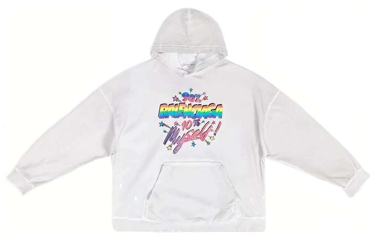 Balenciaga Graphic Printed Long Sleeved Hoodie