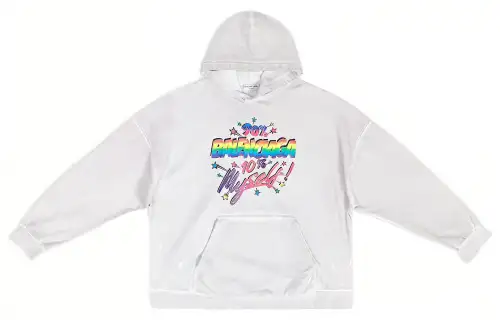 Balenciaga Graphic Printed Long Sleeved Hoodie