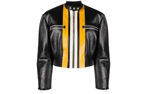 MIU MIU Jackets Women's Black Stand Collar Moderate Pilot
