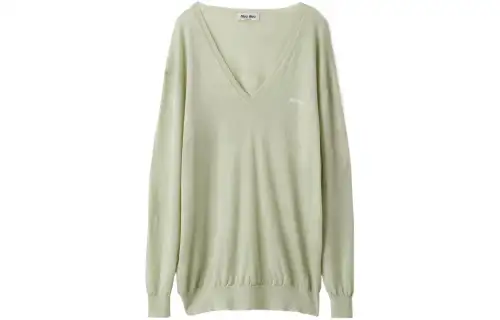 MIU MIU SS24 Cashmere Sweater Women's Green