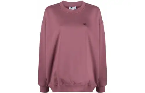 Adidas Originals Bordeaux Sweatshirts Women's Dark Purple Crew Neck Moderate Regular
