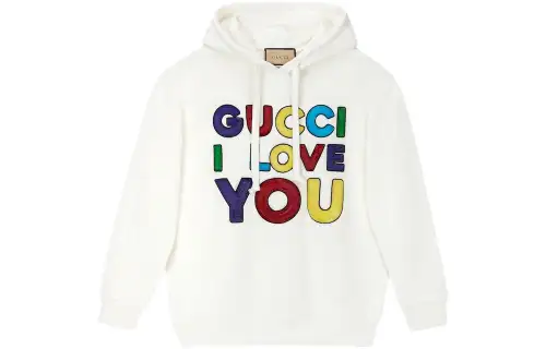 GUCCI Sweatshirts Women's Ecru Hooded Moderate Regular