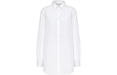 DIOR Shirts Women's White Lapel Moderate