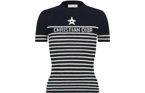 DIOR Knitwear Women's Blue Crew Neck Moderate Other