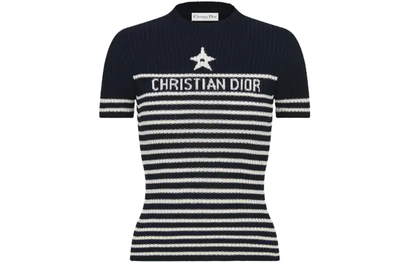 DIOR Knitwear Women's Blue Crew Neck Moderate Other