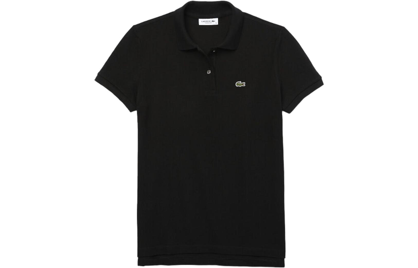 Женская футболка LACOSTE Polo (черная)