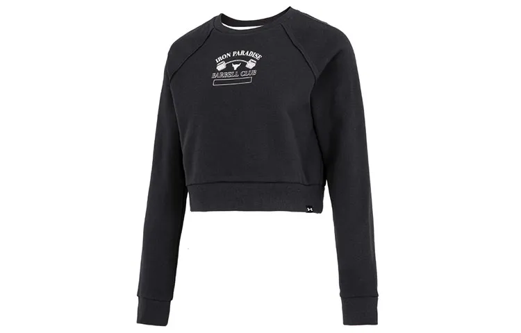 Under Armour Sweatshirts Women's Black Crew Neck Moderate Other