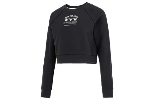 Under Armour Sweatshirts Women's Black Crew Neck Moderate Other