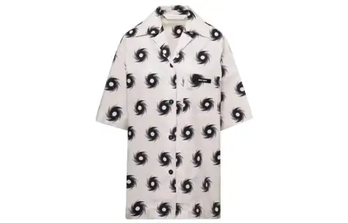 PALM ANGELS Hurricsnr Oversized Bowling Shirt