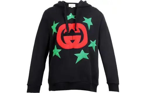 GUCCI Sweatshirts Women's Black Hooded Moderate Regular