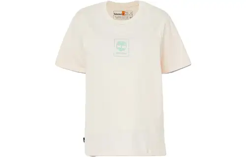Timberland T Shirts Women's Beige Crew Neck Moderate Straight Fit