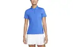 Nike Dri Fit Polo Shirts Women's Blue Polo Collar Moderate Straight Fit