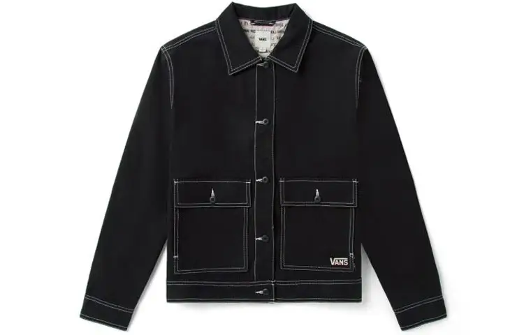 Vans Jackets Women's Black Lapel Moderate Workwear