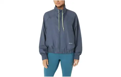 ASICS Jackets Women's Blue Stand Collar Moderate Other