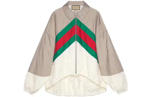 GUCCI Jackets Women's Gray White Lapel Moderate Other