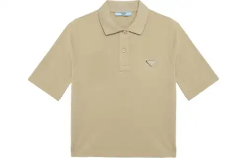 Prada 2020s logo-plaque polo shirt