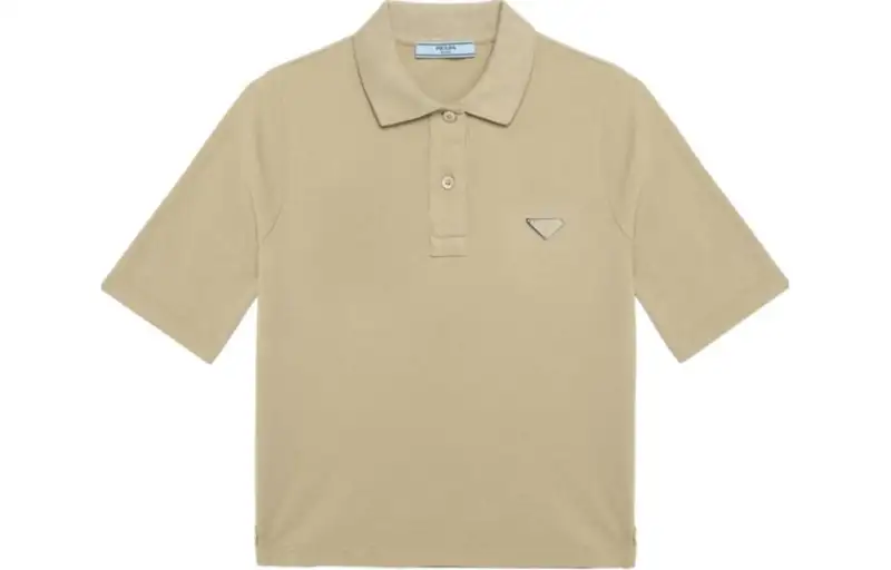 Prada 2020s logo-plaque polo shirt