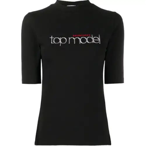 Balenciaga T Shirt, Slim Fit Women's Black