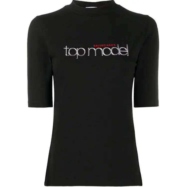 Balenciaga T Shirt, Slim Fit Women's Black