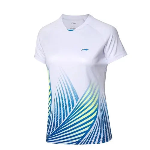 Li Ning T Shirts Women's White Crew Neck Moderate Other