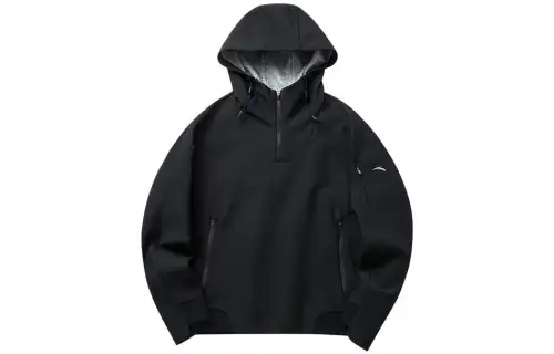 ANTA Life Collection Sweatshirts Women's Black Hooded Moderate Regular