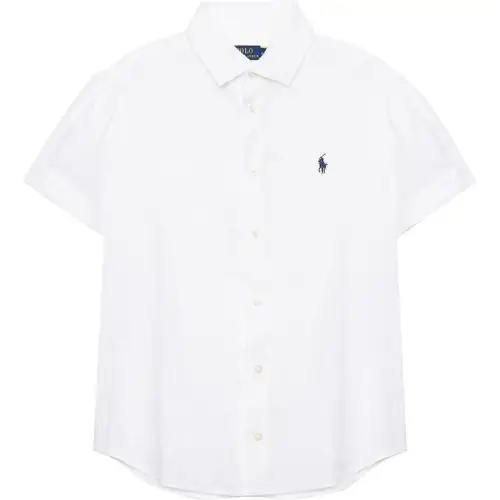 Polo Ralph Lauren White shirt, logo embroidery service
