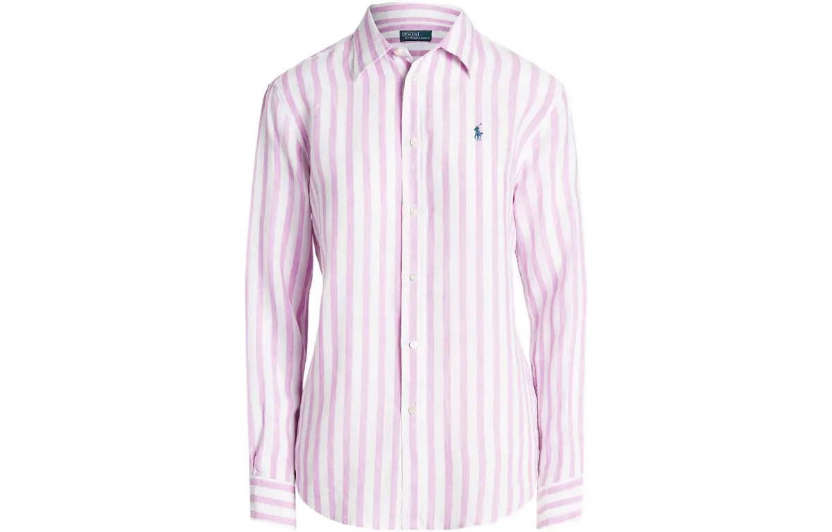 Polo Ralph Lauren SS23 Shirt Loose Fit Women's Light Pink