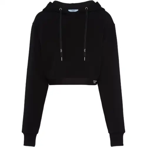 【Previous Season】logo-print cropped hoodie