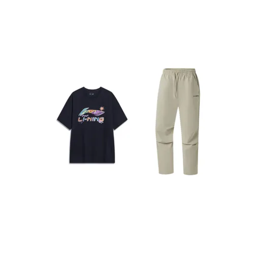Li Ning Casual Sportswear Men's Crew Neck Moderate