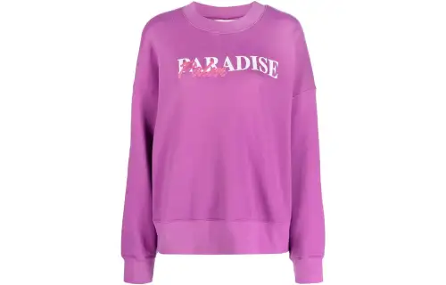PALM ANGELS Slogan Print Sweatshirt Purple