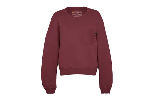 Timberland Sweatshirts Women's Dark Red Crew Neck Moderate Other