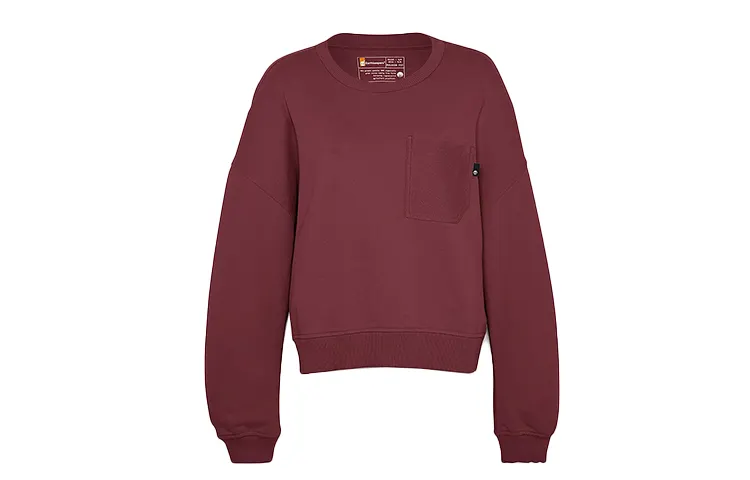Timberland Sweatshirts Women's Dark Red Crew Neck Moderate Other