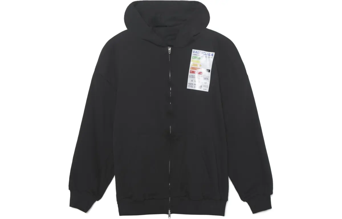 Balenciaga Energy Patch Zipped Hoodie