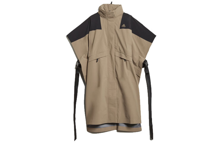 Женская куртка adidas originals x Hyke Mountain Poncho (желто-бурая) — фото 1