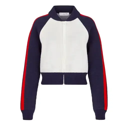 DIOR Quarterly New Products Jackets Women's White Baseball Collar Moderate Pilot