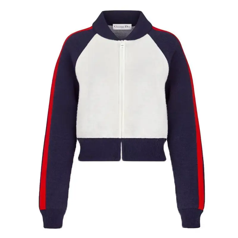 DIOR Quarterly New Products Jackets Women's White Baseball Collar Moderate Pilot