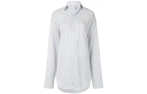 Vetements Shirts Women's White Lapel Moderate Shirt