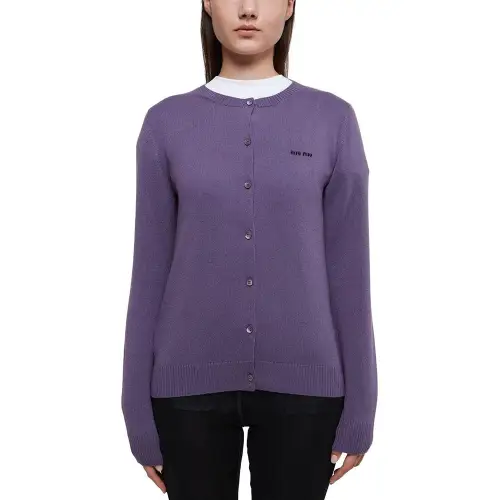 MIU MIU FW23 Knitted Fabric Cardigan Women's