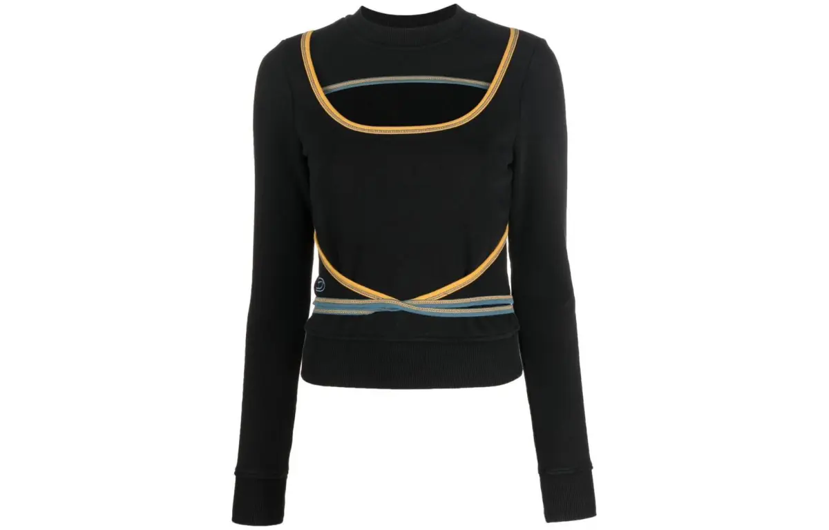 DIESEL Sweatshirts Women's Black Square Collar Moderate Regular