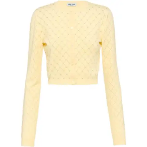 MIU MIU FW22 Cashmere Sweater Women's Yellow