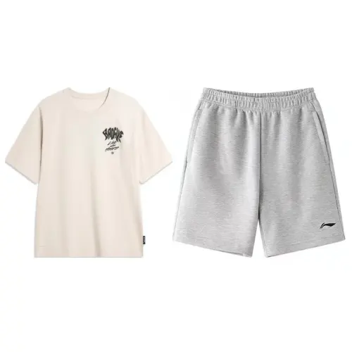 Li Ning Casual Sportswear Men's Crew Neck Moderate